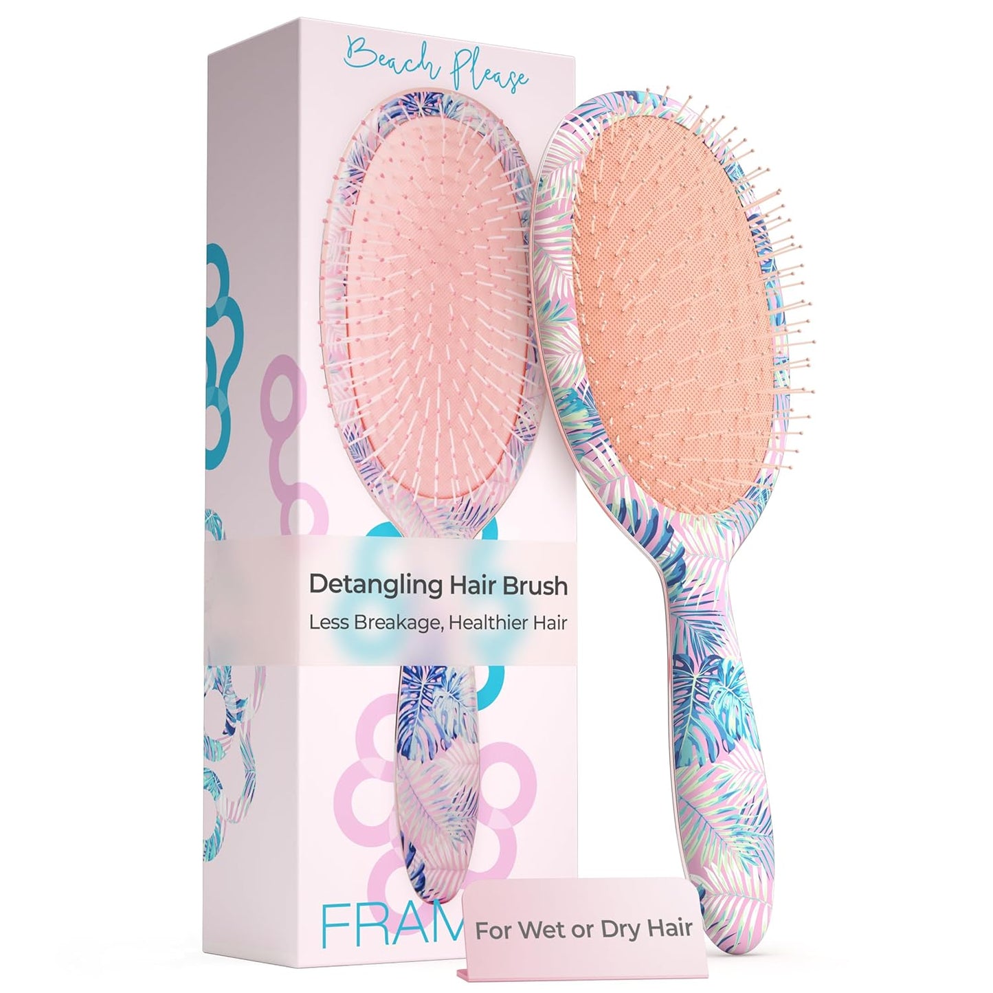 Flowers Wet Detangler Brush – Brushes for Hair, Wet Dry Brush, Hair Detangler Brushes, Hairbrush for Women, Curly Hair Brush Detangler Tangle Brush, Kids Brushes for Hair Kids Hair Brush