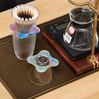 Resin Rainbow Portable Coffee Maker Pour over Coffee Maker Coffee Dripper Brewer Glass Coffee Pot Decanter Home Coffee Filter