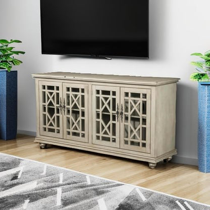 Marche 63" TV Stand, Antique Silver