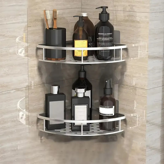 Bathroom Storage Rack No Drill Shelves Wall Mount Corner Shelf Shower Holder for WC Shampoo Organizer Bathroom Accessories