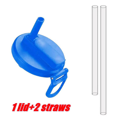 1PCS Soda Can Lid with 2 Straws Reusable Silicone Lid Cover Portable Canned Beverages Juice Beer Straw Cap for Home Picnic