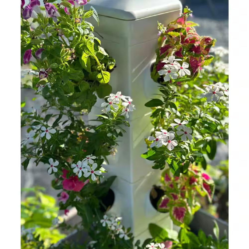 Vertical Hydroponic Garden Tower System Indoors and Out