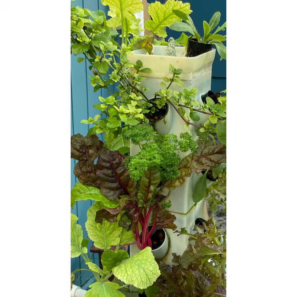 Vertical Hydroponic Garden Tower System Indoors and Out