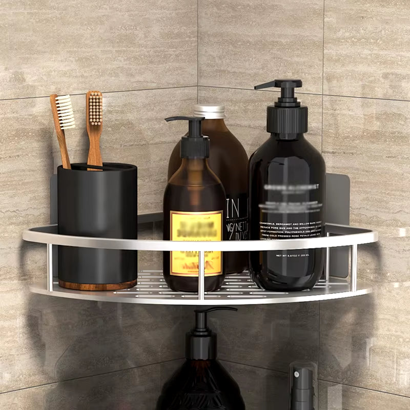 Bathroom Storage Rack No Drill Shelves Wall Mount Corner Shelf Shower Holder for WC Shampoo Organizer Bathroom Accessories